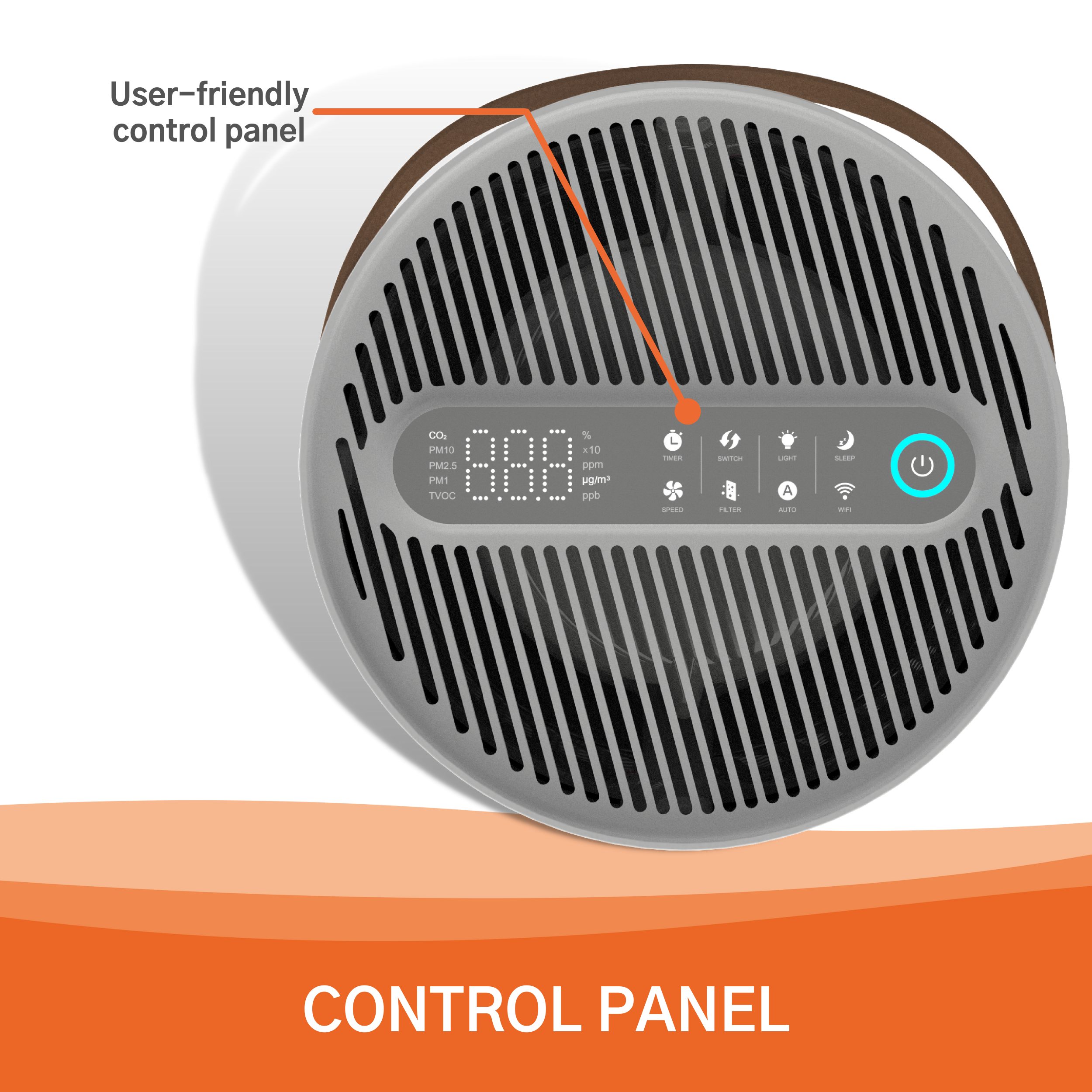 EGK AP20 Desktop Air Purifier small and medium rooms (230 m³/h)